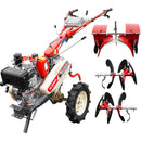 Motocultor Kama KDT 910CE diferential pornire electrica motor 9 CP Diesel 3+1 viteze roti cauciuc 4.00x10" + Dispozitiv musuroit