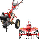 Motocultor Kama KDT 910LE diferential pornire electrica motor 9 CP Diesel 6+2 viteze roti cauciuc 4.00x10" + Freza tractata