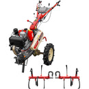 Motocultor Kama KDT 910LE diferential pornire electrica motor 9 CP Diesel 6+2 viteze roti cauciuc 4.00x10" + Set freza de adancime