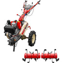 Motocultor Kama KDT 910LE diferential pornire electrica motor 9 CP Diesel 6+2 viteze roti cauciuc 4.00x10" + Set freza hexagonala