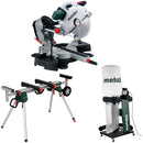 Pachet Fierastrau de debitat METABO KGS 315 PLUS putere 2200 W panza 315x30 mm + Suport fierastrau de debitat METABO KSU251 + Aspirator rumegus METABO SPA1200
