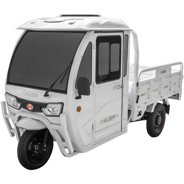 Tricicleta electrica KUBA E-KAMYONET cu cabina autonomie 80 km viteza 25 km/h basculabila obloane rabatabile putere 3000W acumulatori 72V/58Ah nu necesita permis