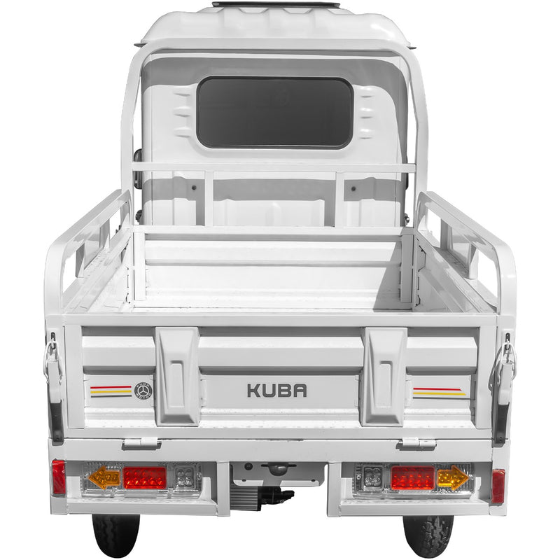 Tricicleta electrica KUBA E-KAMYONET cu cabina autonomie 80 km viteza 45 km/h basculabila obloane rabatabile putere 3000W acumulatori 72V/58Ah