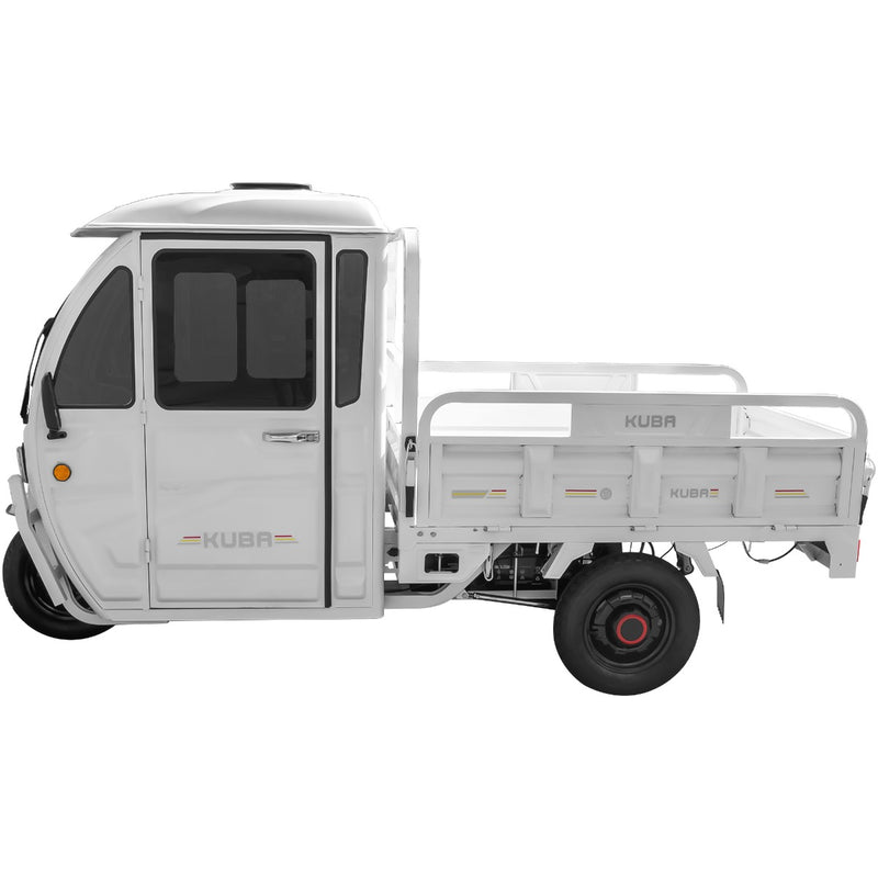 Tricicleta electrica KUBA E-KAMYONET cu cabina autonomie 80 km viteza 45 km/h basculabila obloane rabatabile putere 3000W acumulatori 72V/58Ah