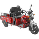 Tricicleta electrica KUBA ECOPIKAP fara permis autonomie 70 Km viteza 25 km/h  bena 105 x 60 cm basculabila putere 1500W acumulatori 72v/20Ah culoare visinie