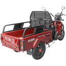 Tricicleta electrica KUBA ECOPIKAP fara permis autonomie 70 Km viteza 25 km/h  bena 105 x 60 cm basculabila putere 1500W acumulatori 72v/20Ah culoare visinie