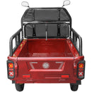 Tricicleta electrica KUBA ECOPIKAP fara permis autonomie 70 Km viteza 25 km/h  bena 105 x 60 cm basculabila putere 1500W acumulatori 72v/20Ah culoare visinie