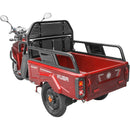 Tricicleta electrica KUBA ECOPIKAP fara permis autonomie 70 Km viteza 25 km/h  bena 105 x 60 cm basculabila putere 1500W acumulatori 72v/20Ah culoare visinie