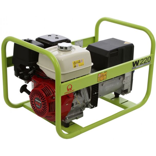 Generator portabil de curent si sudura Pramac W220 trifazat 6.1 kVA curent sudura 40-220 A