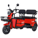 Tricicleta electrica SKY JET Master Car putere 2500 W 72V 26 AH viteza 25 km/h autonomie 45 km cu cabina fara permis culoare rosu