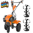 Motocultor O'MAC MC 8000S motor 8 CP benzina 2+1 viteze latime lucru 107 cm freze roti cauciuc 4.00-8 roata frontala 4l ulei