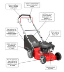 Masina gazon Media Line MG 42-150 P motor 3.5 CP OHV latime lucru 42 cm volum cos 45 l reglare centralizata 7 trepte + 1l ulei motor