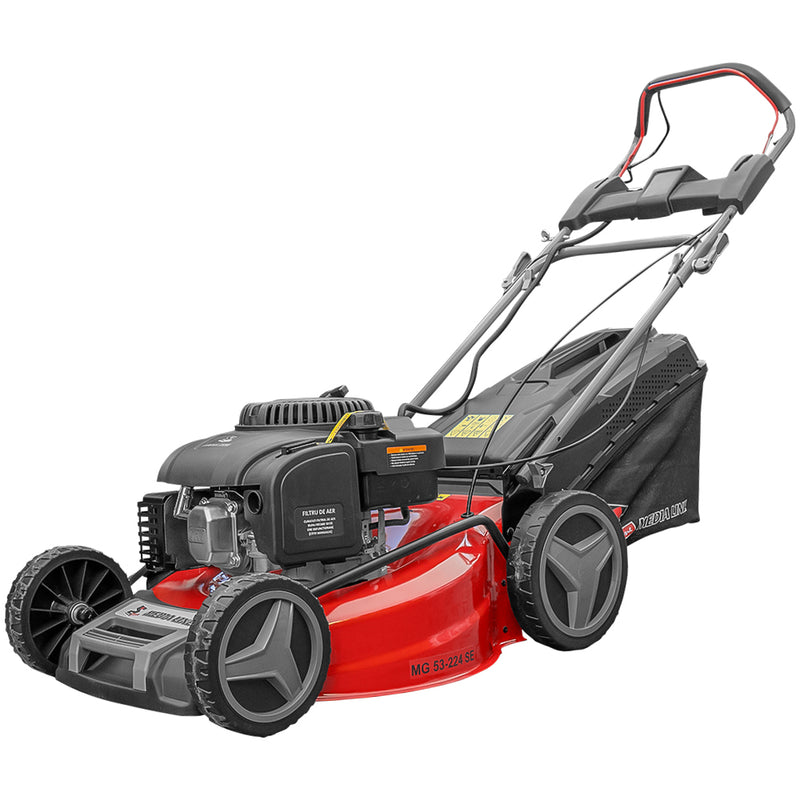 Masina gazon Media Line MG 53-224 SE pornire electrica motor 5.9 CP latime lucru 53 cm autpropulsata volum cos 65 l