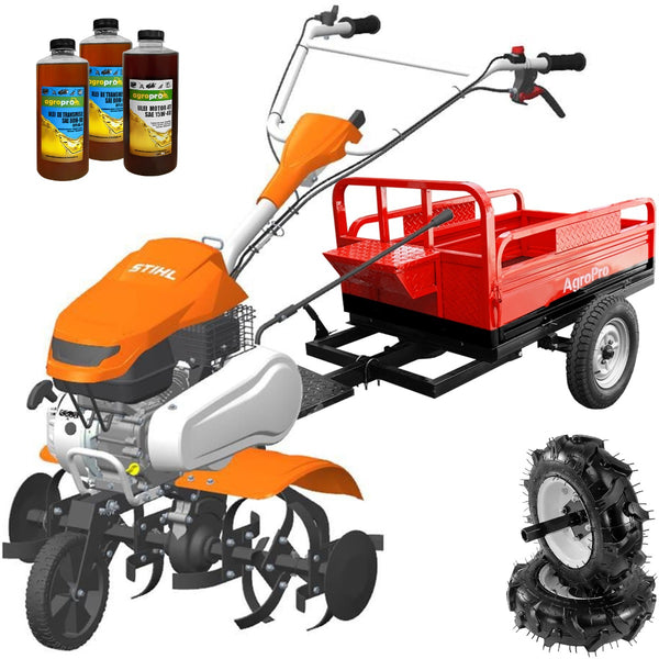 Motosapa STIHL MH 600 6CP 78cm 60kg roti cauciuc remorca uleiuri