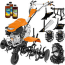 Motosapa STIHL MH 700 motor 7 CP benzina 2+1 viteze latime lucru 98-121 cm freze roti cauciuc 4.00x8" roti metal rarita reglabila plug cartofi cultivator 4l ulei