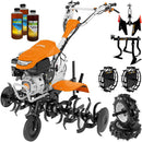 Motosapa STIHL MH 700 motor 7 CP benzina 2+1 viteze latime lucru 98-121 cm freze roti cauciuc 4.00x8" roti metal cultivator plug reversibil 4l ulei
