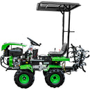Minitractor RDB BD192E hidraulic 4x4 motor 11CP diesel 3+1 viteze latime lucru 135 cm 4 freze roti 19x7.00-8" semicabina remorca