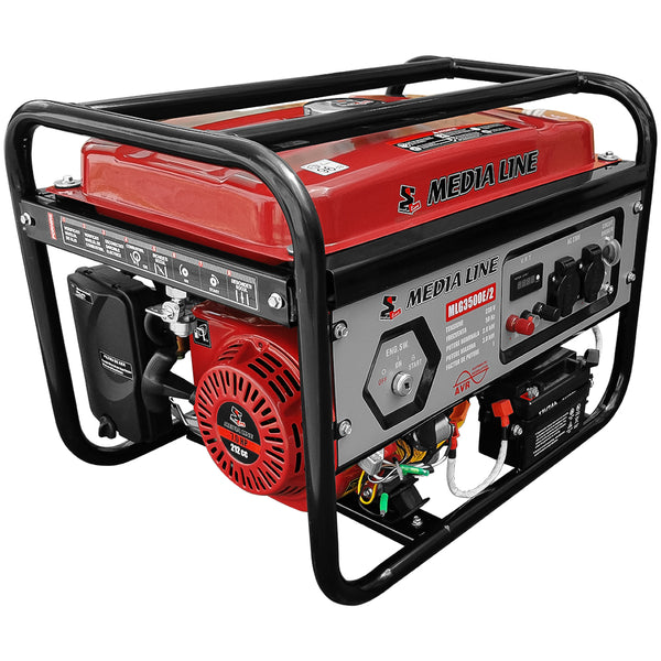 Generator curent MEDIA LINE MLG 3500E/2 putere 3kW 230V benzina pornire electrica AVR