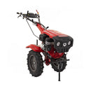 Motocultor 4x4 Rotakt Ghepard RO10RE-2P motor 10CP 301 cmc benzina 2+1 viteze latime lucru 56-105 cm freze roti cauciuc 5.00-12" pornire electrica 2 prize de putere + Remorca Rotakt Transporter REM600 4x4 capacitate incarcare 600 kg