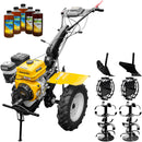 Motocultor AgroPro HS 1100D motor 16 CP benzina EURO V 2+1 viteze latime lucru 135 cm freze 2+1+1 roti 5.00-12 roti metal plug arat rarita reglabila 5l ulei