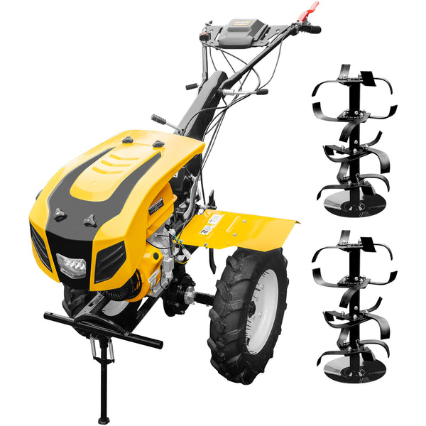 Motocultor AgroPro HS 1100D motor 16 CP benzina EURO V 2+1 viteze latime lucru 135 cm freze 2+1+1 roti 5.00-12 capota cu far