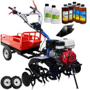 Motocultor AGT 13000 PREMIUM motor Honda GX390 13 CP latime lucru 120 cm 2+1 viteze freze rarita fixa roti cauciuc 5.00-12 remorca 6.2l ulei