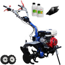 Motocultor AGT 9000 PREMIUM motor Honda GX340 11 CP latime lucru 90 cm 2+1 viteze freze rarita fixa roti cauciuc 5.00-12 roti metal plug arat rarita reglabila plug cartofi cultivator plug reversibil 6.2l ulei