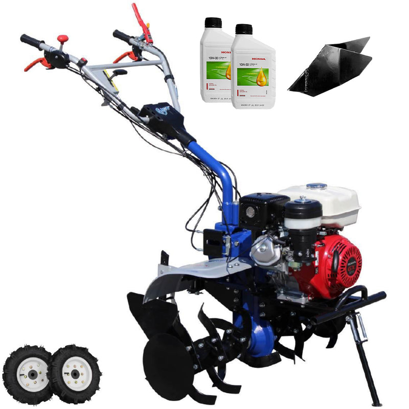 Motocultor AGT 9000 PREMIUM motor Honda GX340 11 CP latime lucru 90 cm 2+1 viteze freze rarita fixa roti cauciuc 5.00-12 1.2l ulei