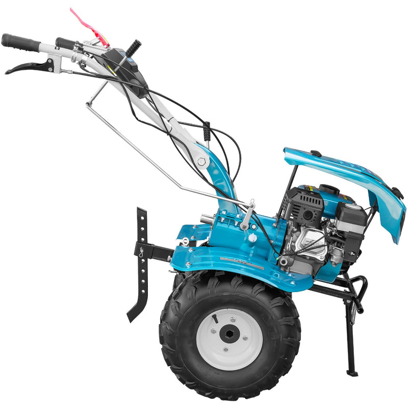 Motocultor DKD 1000B NEW 1 motor 7.5 CP benzina 2+1 viteze freze 60-120 cm roti ATV 19/7-8 capota far LED roti metal plug arat rarita reglabila plug cartofi cultivator 3l ulei