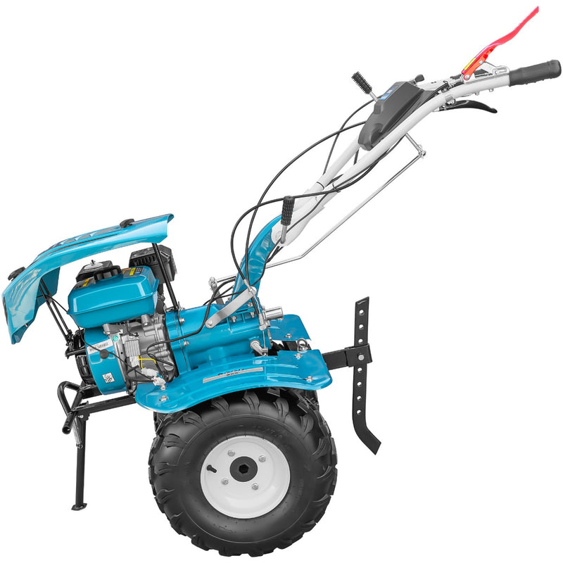 Motocultor DKD 1000B NEW 1 motor 7.5 CP benzina 2+1 viteze freze 60-120 cm roti ATV 19/7-8 capota far LED roti metal plug arat rarita reglabila plug cartofi cultivator plug reversibil 3l ulei