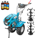 Motocultor DKD 1000B NEW 1 motor 7.5 CP benzina 2+1 viteze freze 60-120 cm roti ATV 19/7-8 capota far LED 3l ulei