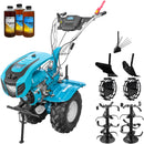 Motocultor DKD 1000B NEW 1 motor 7.5 CP benzina 2+1 viteze freze 60-120 cm roti ATV 19/7-8 capota far LED roti metal plug arat rarita reglabila plug cartofi 3l ulei