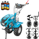 Motocultor DKD 1000B NEW 1 motor 7.5 CP benzina 2+1 viteze freze 60-120 cm roti ATV 19/7-8 capota far LED roti metal cultivator plug reversibil 3l ulei