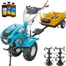 Motocultor DKD 1000B NEW 1 motor 7.5 CP benzina 2+1 viteze freze 60-120 cm roti ATV 19/7-8 capota far LED remorca 3l ulei