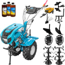 Motocultor DKD 1000B NEW 1 motor 7.5 CP benzina 2+1 viteze freze 60-120 cm roti ATV 19/7-8 capota far LED roti metal plug arat rarita reglabila plug cartofi cultivator plug reversibil remorca 3l ulei