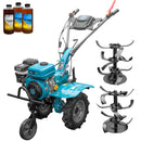 Motocultor DKD 100B motor 7 CP benzina 2+1 viteze latime lucru 50-87 cm freze roti cauciuc 4.00x8" 3l ulei