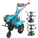 Motocultor DKD 100B NEW motor 7 CP benzina 2+1 viteze latime lucru 50-89 cm freze roti cauciuc 4.00x8" capota cu far LED