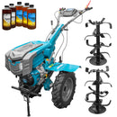 Motocultor DKD 1010D NEW motor 16 CP benzina 2+1 viteze latime lucru 80-110 cm freze roti cauciuc 5.00x12" capota cu far LED 5l ulei