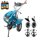 Motocultor DKD 1000B NEW-1 motor 7 CP latime lucru 90 cm freze roti cauciuc 4.00-8 capota cu far roti metal plug arat rarita reglabila 3l ulei
