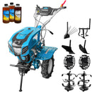 Motocultor DKD 1000B NEW-1 motor 7 CP latime lucru 90 cm freze roti cauciuc 4.00-8 capota cu far roti metal plug arat rarita reglabila plug cartofi cultivator 3l ulei