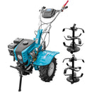 Motocultor DKD 1000B NEW motor 8 CP benzina 2+1 viteze latime lucru 105 cm freze roti cauciuc 5.00-8" capota cu far ghidon reglabil inaltime