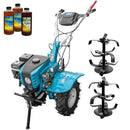 Motocultor DKD 1000B NEW motor 8 CP benzina 2+1 viteze latime lucru 105 cm freze roti cauciuc 5.00-8" capota cu far ghidon reglabil inaltime 3l ulei