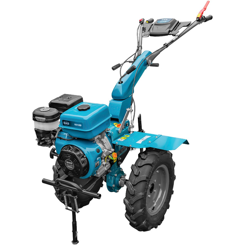 Motocultor DKD 1010D motor 16 CP benzina 2+1 viteze latime lucru 80-110 cm freze roti cauciuc 5.00x12" 5l ulei