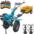 Motocultor DKD 1010D motor 16 CP benzina 2+1 viteze latime lucru 80-110 cm freze roti cauciuc 5.00x12" remorca 5l ulei