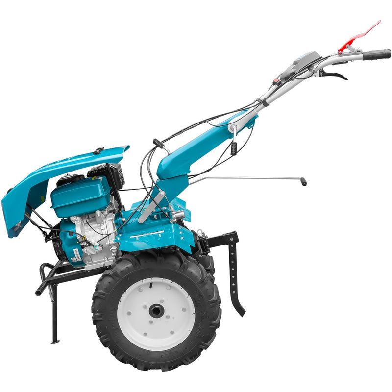 Motocultor profesional DKD HS 1100D motor 16 CP latime lucru 90-120 cm capota cu far freze roti cauciuc roti metal plug arat rarita reglabila 5l ulei