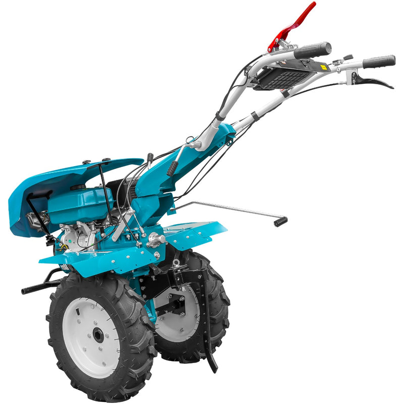 Motocultor profesional DKD HS 1100D motor 16 CP latime lucru 90-120 cm capota cu far freze roti cauciuc roti metal plug arat rarita reglabila plug cartofi cultivator 5l ulei