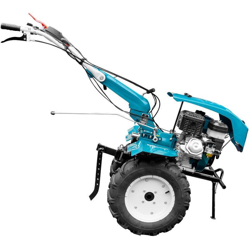 Motocultor profesional DKD HS 1100D motor 16 CP latime lucru 90-120 cm capota cu far freze roti cauciuc roti metal plug arat rarita reglabila plug cartofi cultivator plug reversibil remorca 5l ulei