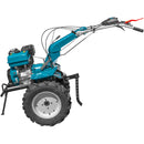 Motocultor profesional DKD HS 1100D motor 16 CP latime lucru 90-120 cm freze roti cauciuc roti metal plug arat rarita reglabila plug cartofi 5l ulei