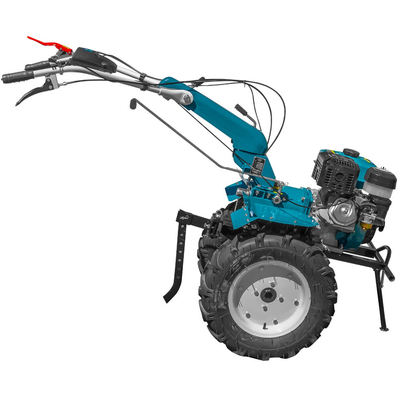 Motocultor profesional DKD HS 1100D motor 16 CP latime lucru 90-120 cm freze roti cauciuc remorca 5l ulei