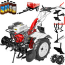 Motocultor Media Line 9500/5 CF motor 10 CP latime lucru 90 cm freze roti cauciuc 500x12 rarita fixa roti metal plug arat plug cartofi cultivator plug reversibil 5l ulei